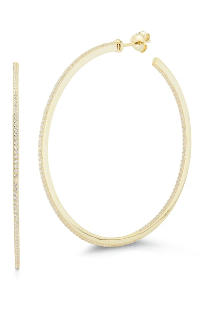 Shop Sphera Milano Gold Vermeil Xl Cz Hoop Earrings