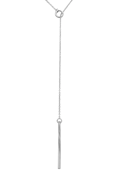 Shop Adornia Lariat Bar Necklace In Silver