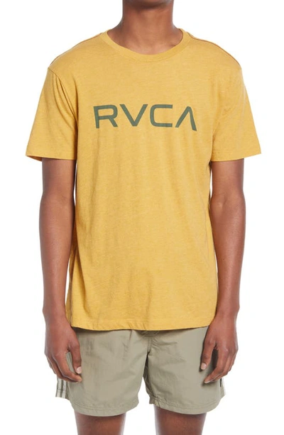 Shop Rvca Logo T-shirt In Golden Rod