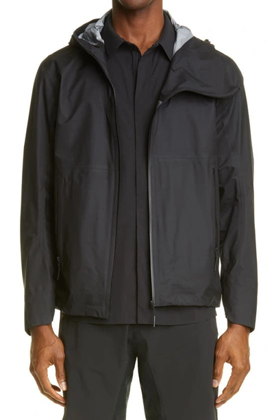 Shop Veilance Deploy Lt Gore-tex C-knit(tm) Waterproof Hooded Jacket In Black