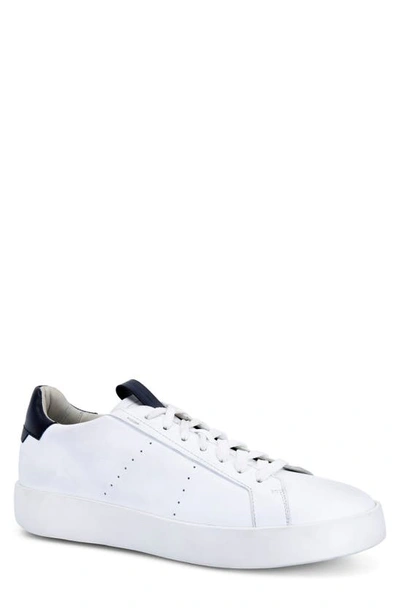 Shop Santoni Part Colorblock Leather Sneaker In White Leather