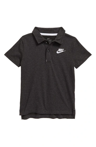 Shop Nike Kids' Dri-fit Polo In K08- Black Heather