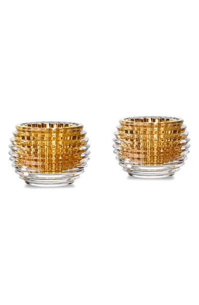 Shop Baccarat Eye Set Of 2 20k Gold & Lead Crystal Votives
