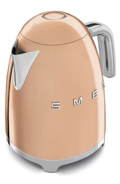 Shop Smeg '50s Retro Style Electric Kettle In Rose Gold