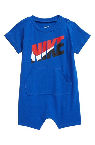 Shop Nike Logo Knit Romper In U89- Game Royal