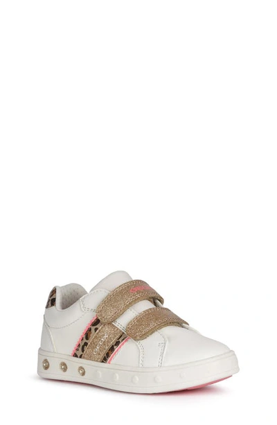 Shop Geox Skylin 9 Sneaker In White/ Fluorescent/ Fuchsia