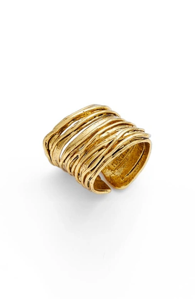 Shop Karine Sultan Adjustable Band Ring In Gold