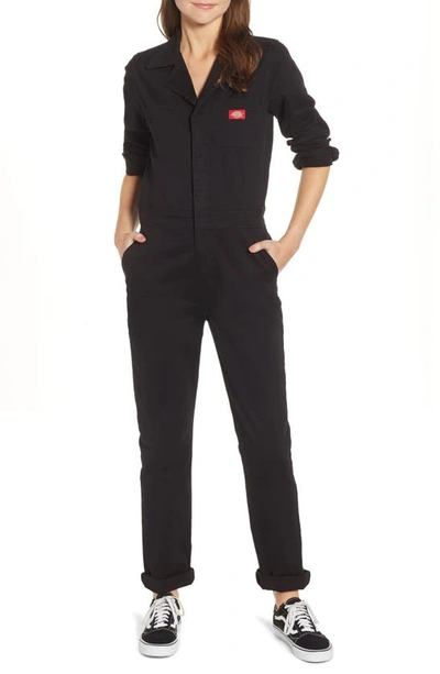 Shop Dickies Twill Coveralls In Black