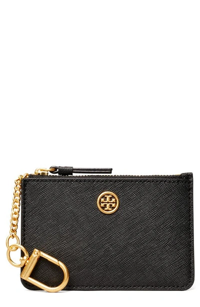 TORY BURCH: Robinson credit card holder in saffiano leather