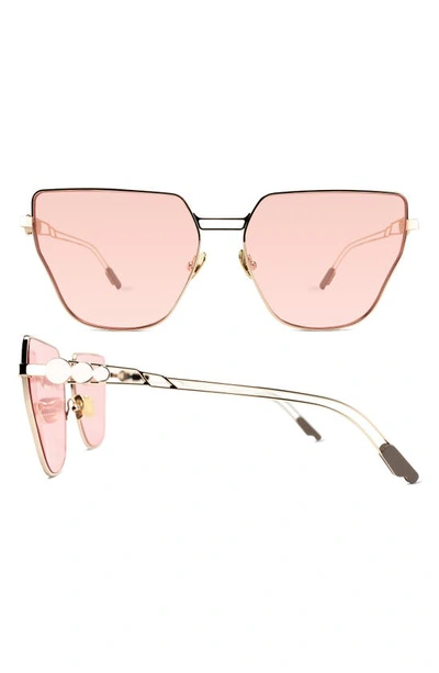 Shop Coco And Breezy Sharita 63mm Oversize Hexagon Sunglasses In Gold/rose