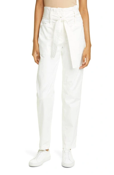 Shop A.l.c Coburn Ii Paperbag Waist Tie Belt Pants In Chalk