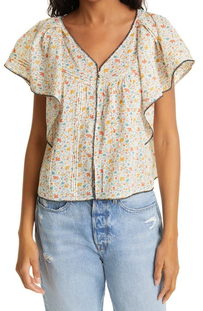 Shop The Great Floral Whipstitch Shirt In Pastel Floral