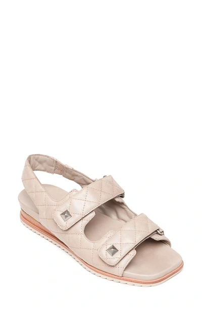 Shop Bernardo Carlita Quilted Leather Slingback Sandal In Clay Leather