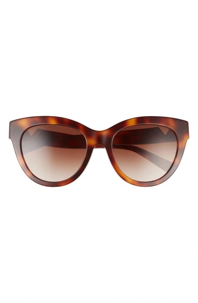 Shop Valentino 54mm Cat Eye Sunglasses In Light Havana/ Gradient Brown
