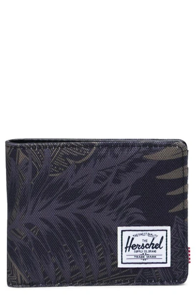 Shop Herschel Supply Co Hank Rfid Bifold Wallet In Dark Jungle