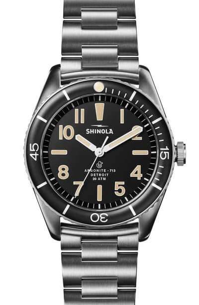 Shop Shinola Duck Bracelet Watch Gift Set, 42mm In Silver/ Black/ Silver