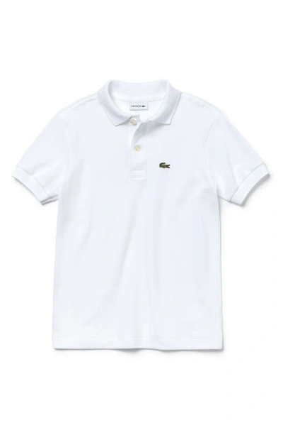 Shop Lacoste Piqué Cotton Polo In White