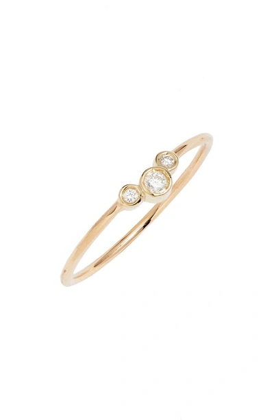 Shop Zoë Chicco Diamond Cluster Stackable Ring In Yellow Gold