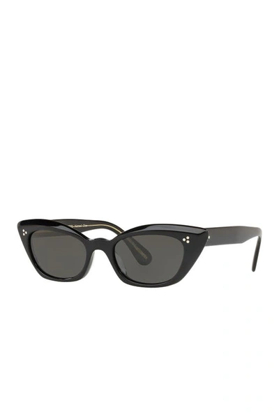Shop Oliver Peoples Bianka 51mm Polarized Cat Eye Sunglasses In Black