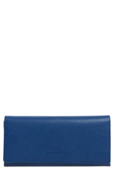 Shop Longchamp 'veau' Continental Wallet In Sapphire