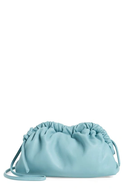 Shop Mansur Gavriel Mini Cloud Leather Clutch In Degas Blue