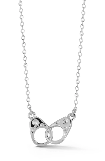 Shop Glaze Jewelry Interlocking Charm Necklace In Silver