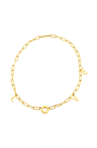 Shop Adornia Gold Vermeil Love Collar Necklace In Yellow