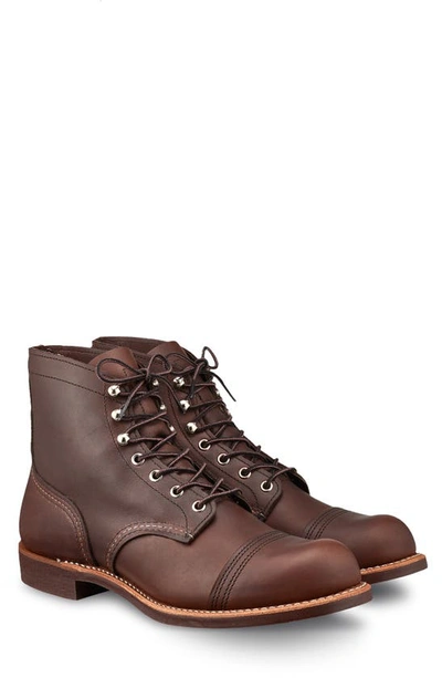 Shop Red Wing Iron Ranger Cap Toe Boot In Amber Harness Leather