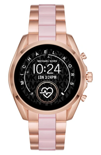 Shop Michael Kors Gen 5 Bradshaw Bracelet Smart Watch, 44mm In Pink Multi / Rose Gold