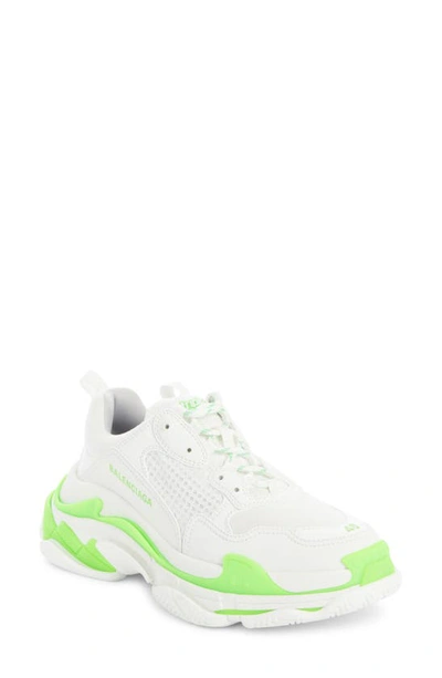 Shop Balenciaga Triple S Low Top Sneaker In Fluorescent Green