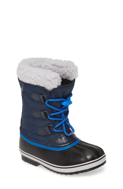 Shop Sorel Yoot Pac Waterproof Snow Boot In Collegiate Navy Blue