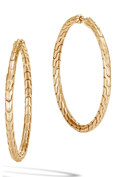 Shop John Hardy Classic Chain Hoop Earrings In Gold