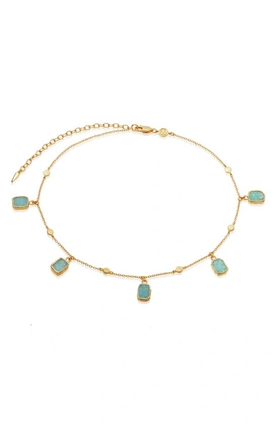 Shop Missoma Lena Amazonite Choker Necklace In Gold