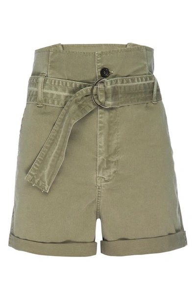 Shop Frame Safari Belted Shorts In Washed Od