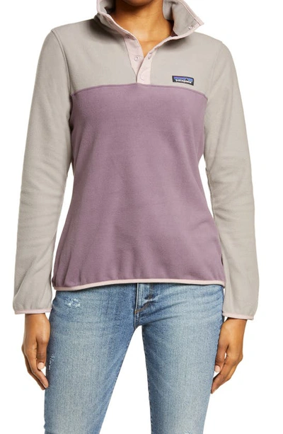 Shop Patagonia Micro D Snap-t Fleece Pullover In Hyssop Purple