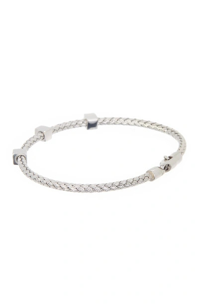 Meshmerise 18k Gold Vermeil Diamond Station Bracelet In White