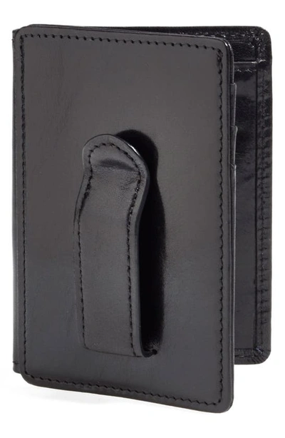 Shop Bosca Old Leather Front Pocket Id Wallet In Black