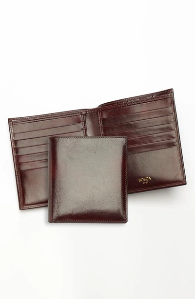 Shop Bosca Old Leather Card Wallet In Dark Brown
