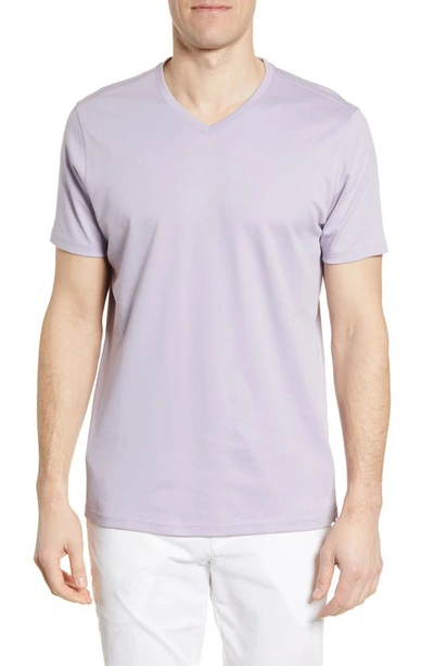 Shop Robert Barakett Georgia Regular Fit V-neck T-shirt In Lavender Mist