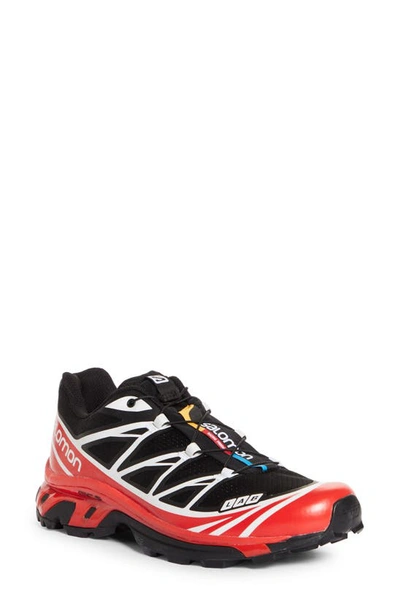 Shop Salomon Xt-6 Advanced Running Shoe In Black/ Racing Red/ White
