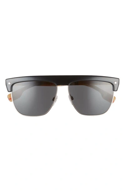 Shop Burberry 59mm Square Sunglasses In Black/ Grey