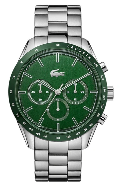 Shop Lacoste Boston Chronograph Bracelet Watch, 42mm In Green