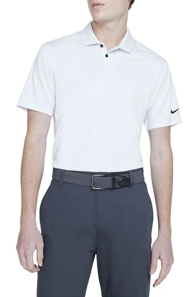 Shop Nike Dri-fit Golf Polo In White/ Black