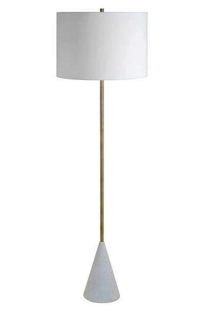 Shop Renwil Lacuna Floor Lamp In Antique Brushed White