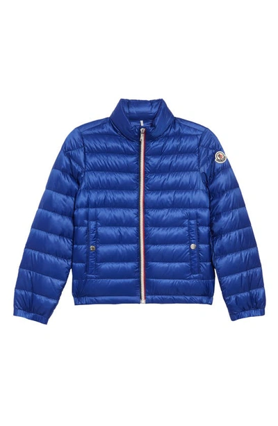 Shop Moncler Tarn Waterproof Nylon Down Insulated Jacket In Blue