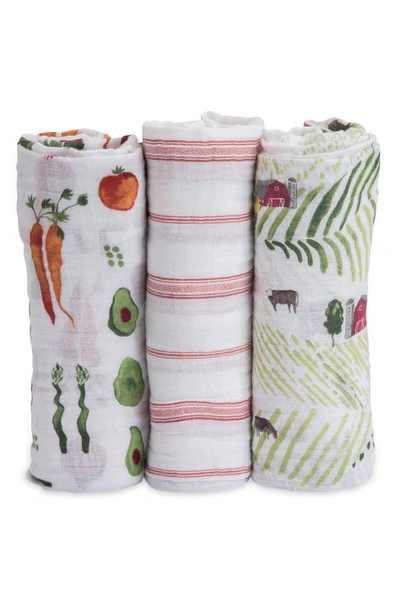 Shop Little Unicorn 3-pack Cotton Muslin Blankets In Farmers Market