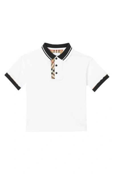 Shop Burberry Archie Polo In White