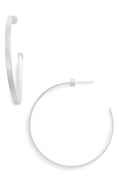 Shop Jennifer Zeuner Kiara Hoop Earrings In Sterling Silver