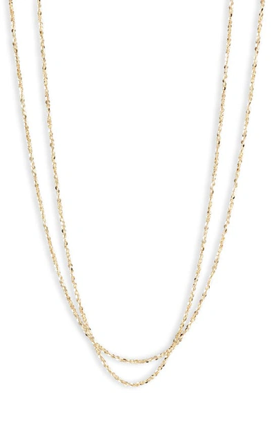 Shop Jennifer Zeuner Astek Layered Chain Necklace In Gold Vermeil