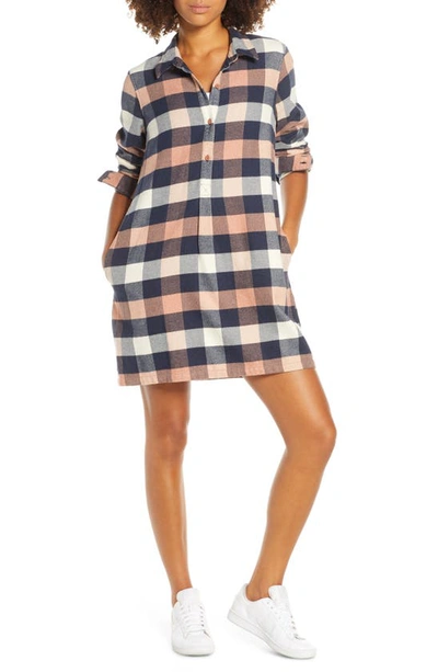 Shop Patagonia Fjord Flannel Shirtdress In Upcp Upriver Century Pink